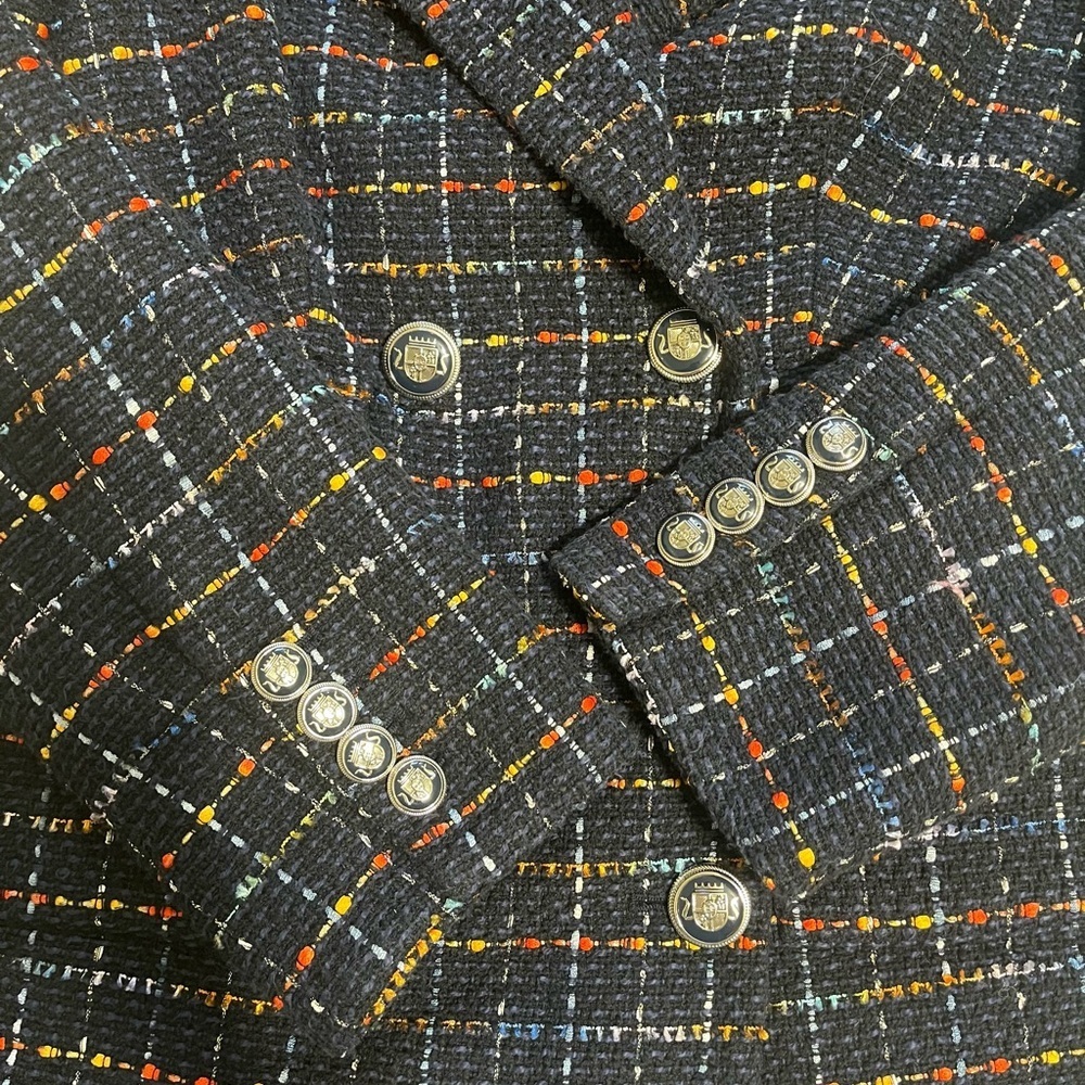 Veronica Beard Rumer Dickey Jacket Multicolor Tweed Blazer 0 *read description* - Picture 10 of 12